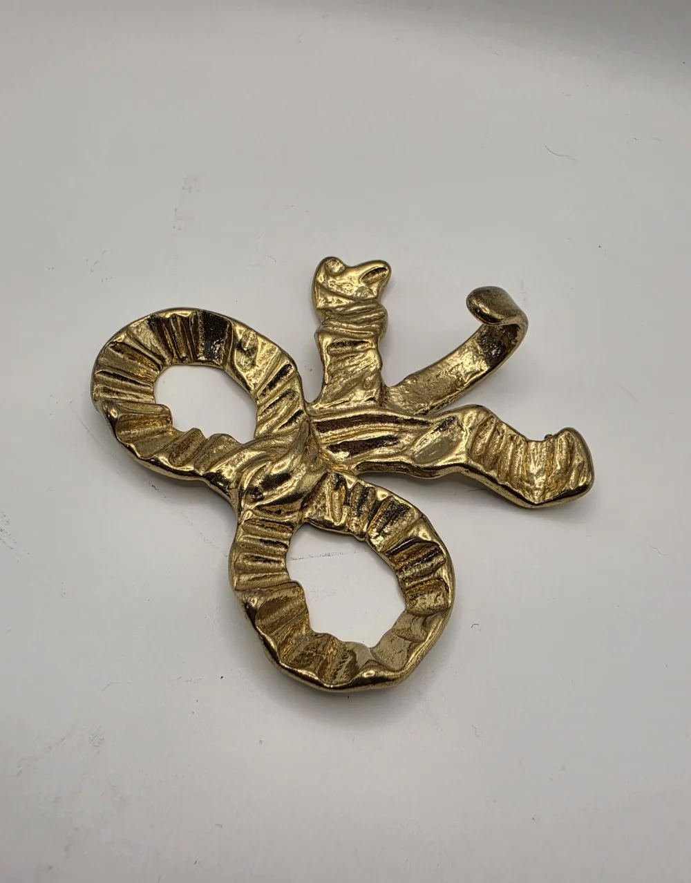 Gold Brass Bow-Knot Wall Hook Coquette Cottagecore Decor Vintage Boho